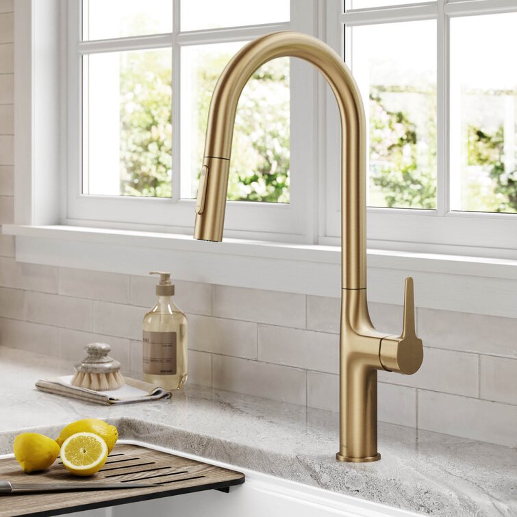 Oletto Pull Down Single Handle Kitchen Faucet With Accessories 